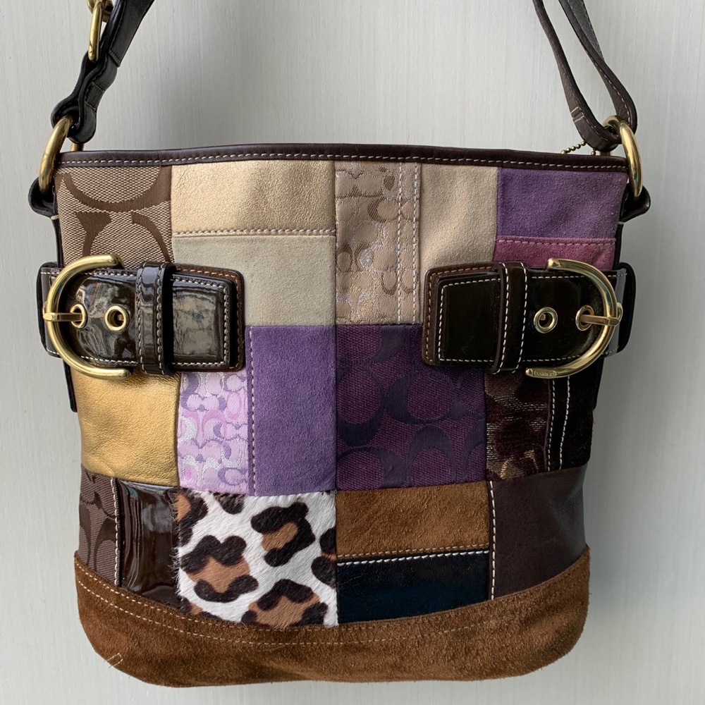 Coach leather patchwork bag - Picture 1 of 4